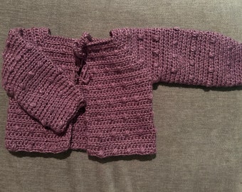 Crochet Baby Sweater (0-6 Months)