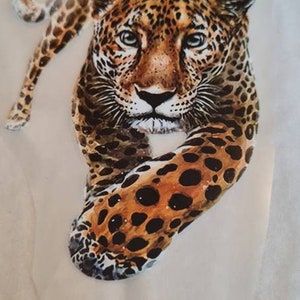 Patch iron-on application patch beautiful leopard 10 x 6.5 cm