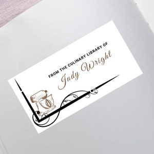 Cookbook Sticker - Personalized library labels for your cookbook collection