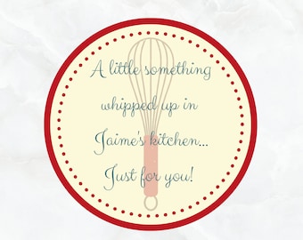 Kitchen Stickers - personalized, ‘Whipped up in the Kitchen of’