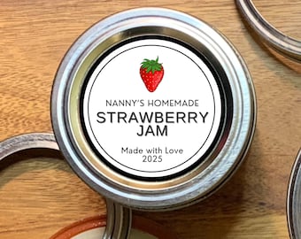 Personalized Strawberry Jam Labels: Homemade Canning Stickers