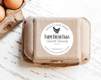 Custom Farm Fresh Egg Carton Labels: Personalized Chicken Coop Stickers
