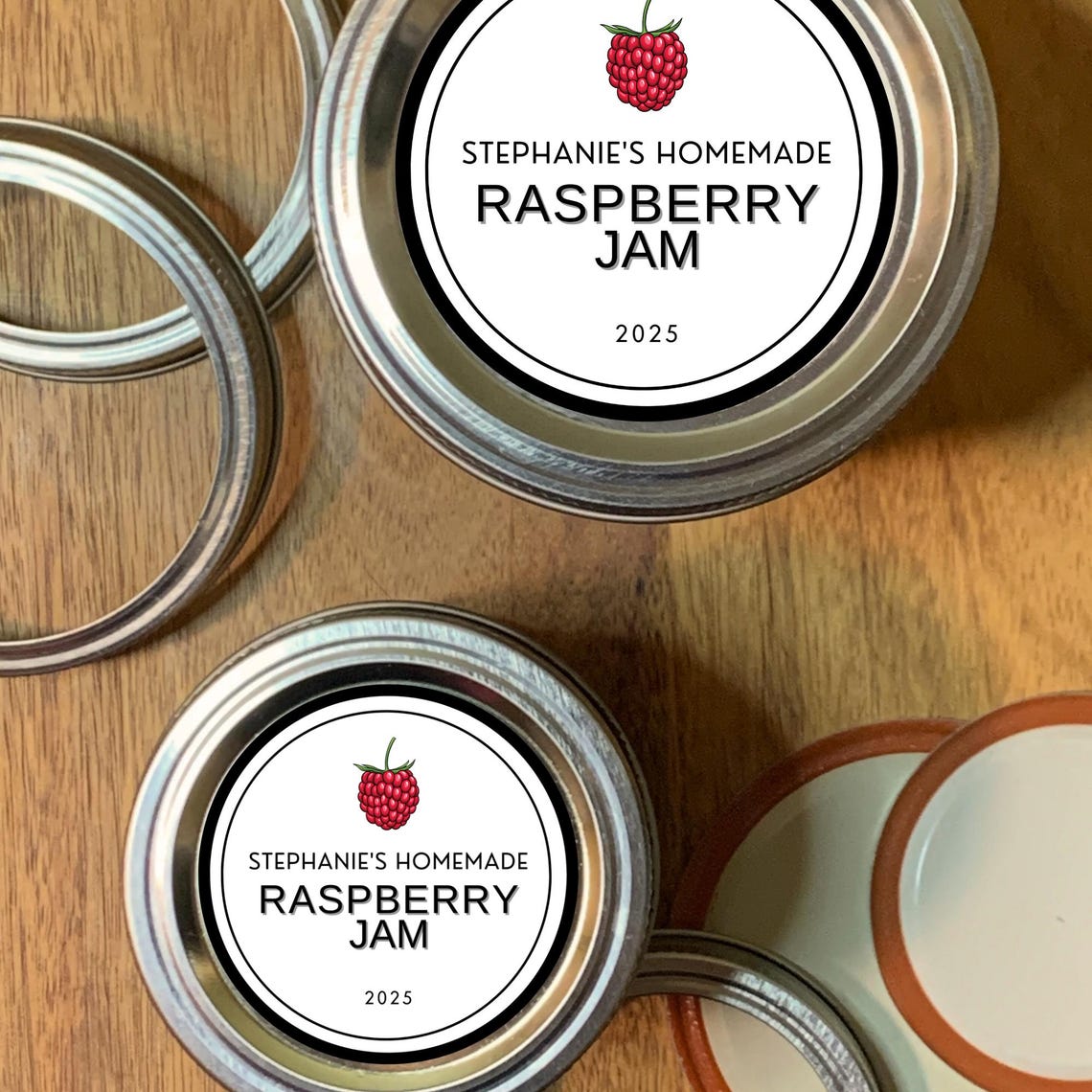 Raspberry Jam Labels- Personalized Kitchen Stickers for Homemade Jam ...