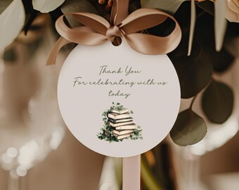 It's a Love Story Wedding Favor Tags: Personalized Thank You Stickers