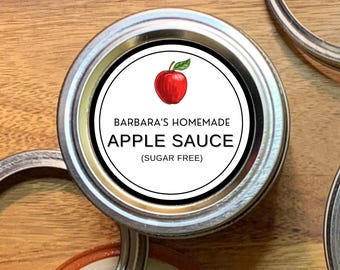 Personalized Apple Sauce Labels: Homemade Canning Stickers