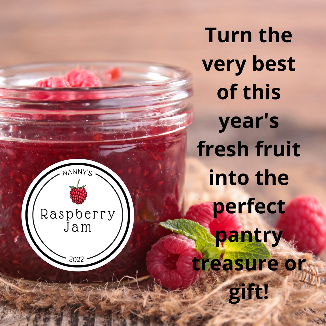 Raspberry Jam Labels Personalized Kitchen Stickers for - Etsy
