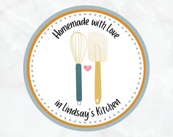 Baking sticker - Homemade with Love - Personalized labels for gifts from the Kitchen