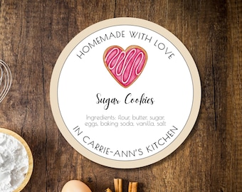 Personalized Sugar Cookie Stickers: Home Baking Labels