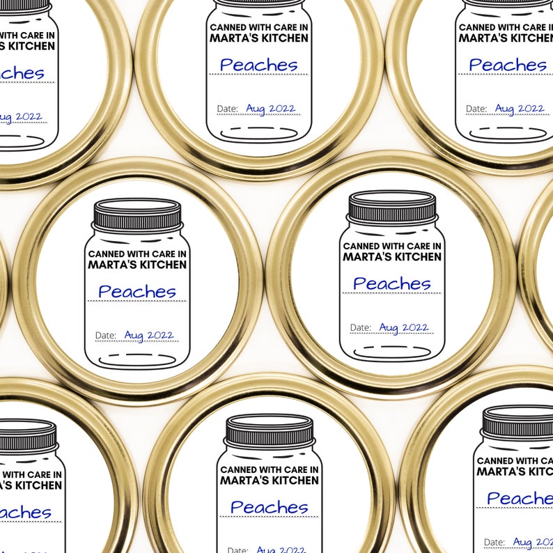 Canning labels- Personalized stickers for home canning image 2