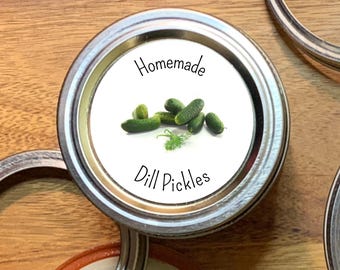 Dill Pickle Labels: Canning Stickers, Optional Personalization