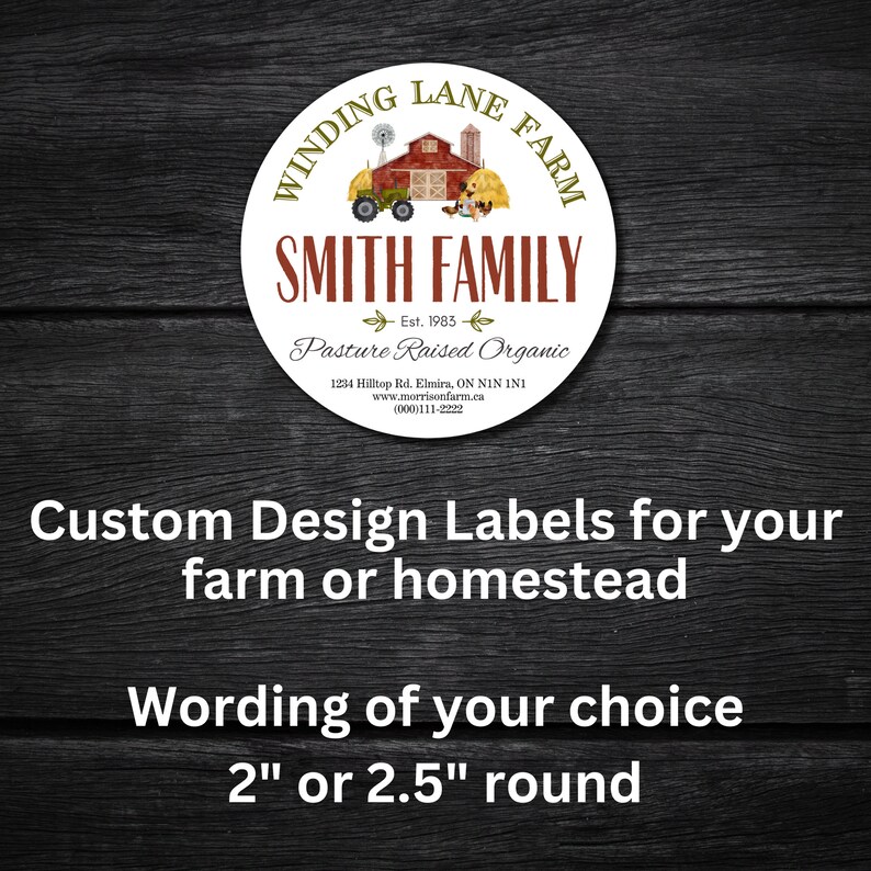 Farm Name Sticker Custom Farm and Homestead Labels - Personalized - Etsy