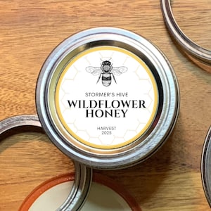 Honey Labels - Custom stickers for honey from your family apiary. Personalized -quality printing