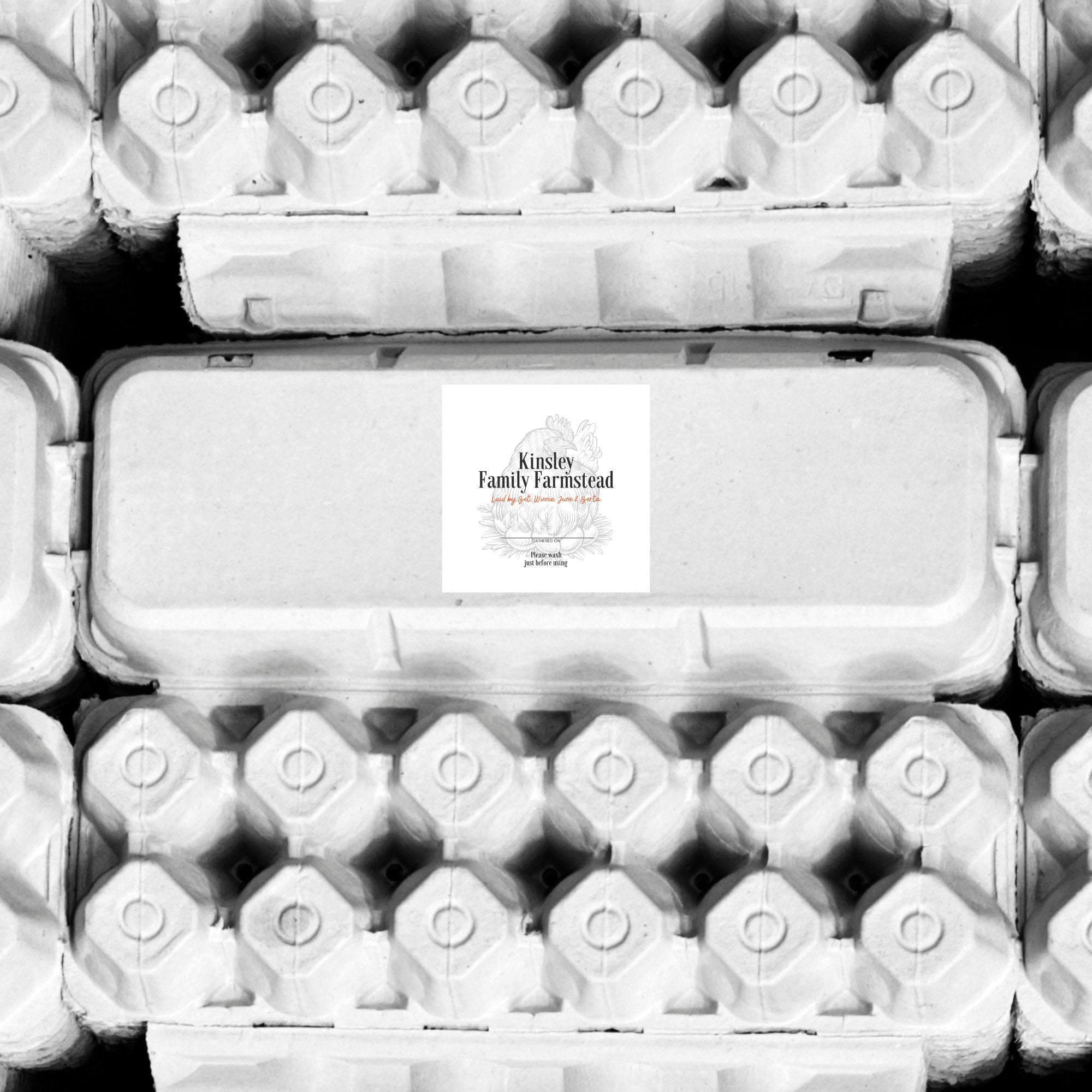 Egg Carton Labels Personalized Stickers for Your Backyard or Etsy