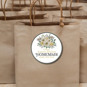 Selbstgemacht mit Liebe - Küchen Aufkleber. Personalisierte Etiketten für Marmelade, Einmachgläser, Geschenkanhänger, Kekse und andere Küchengeschenke