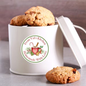 Étiquettes cadeaux de Noël - faites maison avec une étiquette d'amour pour vos pâtisseries et vos gâteries des Fêtes