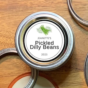 Custom Pickled Bean Labels: Homemade Canning Stickers