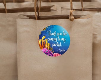Bedanklabels - Under The Sea-thema - Gepersonaliseerde stickers