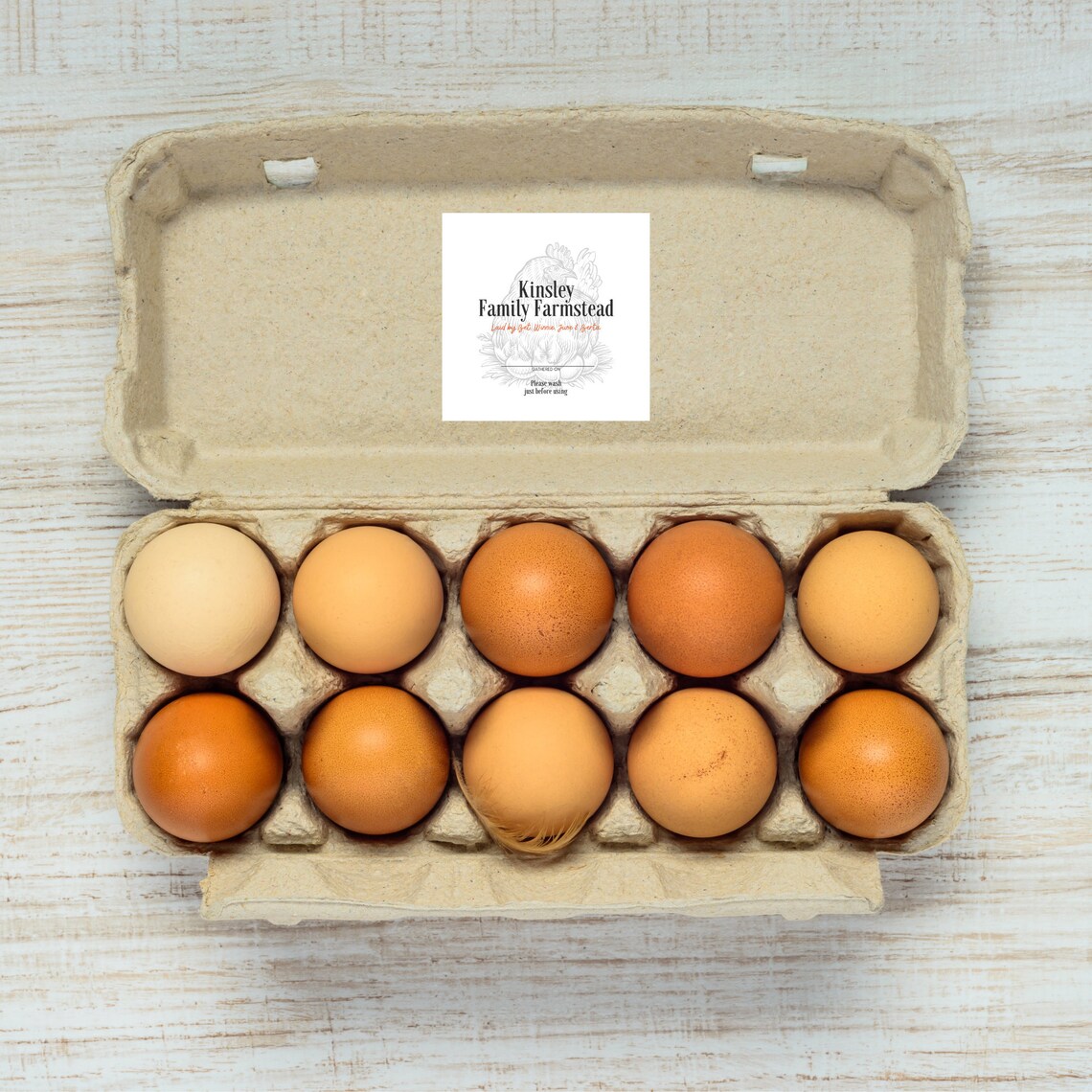 Egg Carton Labels Personalized Stickers for Your Backyard or Etsy