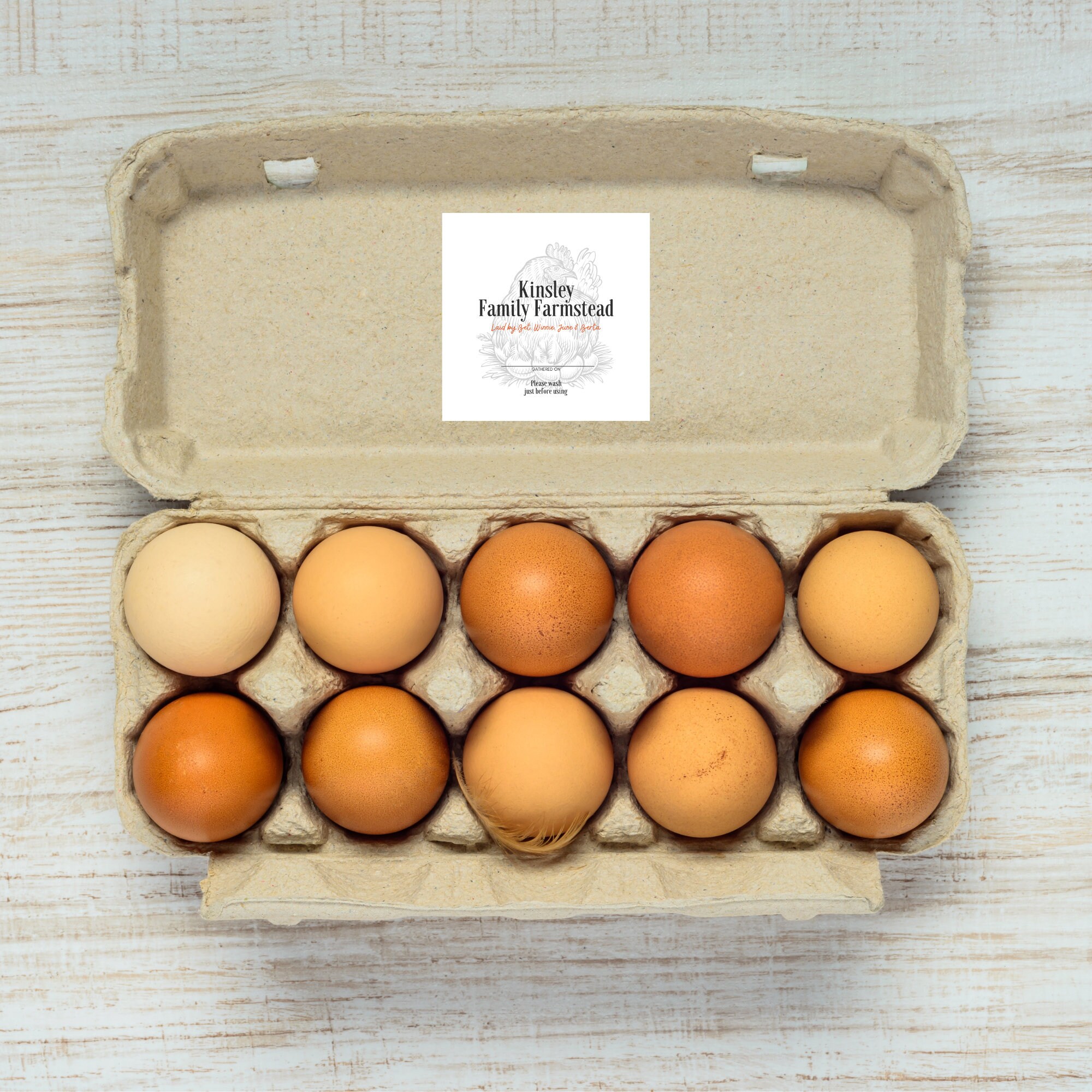 Egg Carton Labels Personalized Stickers for Your Backyard or Etsy