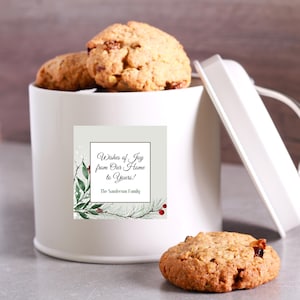 Weihnachten personalisierte Geschenkanhänger Aufkleber für Ihr Urlaub Backen und Leckereien
