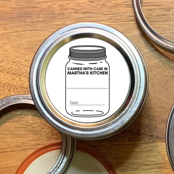 Canning labels- Personalized stickers for home canning