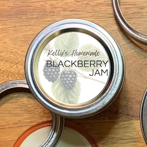 Blackberry Jam labels- Personalized Canning labels - Watercolour Design