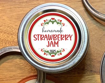 Personalized Strawberry Jam Labels: Homemade Canning Stickers
