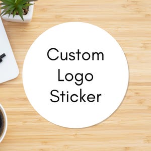 Custom Logo Stickers: Round Labels, Multiple Sizes & Materials