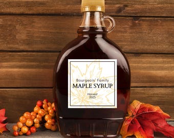 Personalized Maple Syrup Labels: Homemade Kitchen Stickers