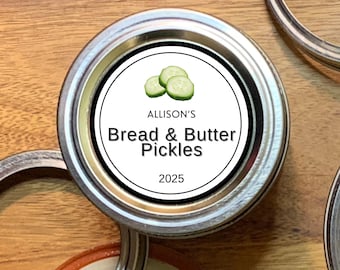 Custom Canning Labels: Homemade Pickles, Relish, Chutney