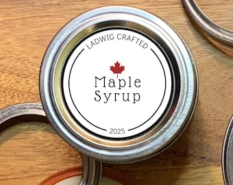 Personalized Maple Syrup Labels: Homemade Syrup Stickers