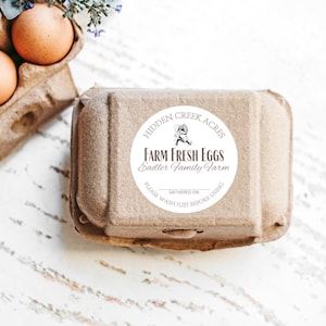 LABELS EIERENDOOS, aanpasbare labels, boerderijverse eieren, kippenhok - Gepersonaliseerde etiketten voor eieren te koop