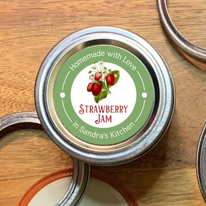 Strawberry Jam labels- Personalized Canning labels - Vintage Vibe