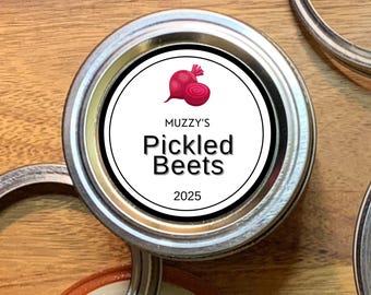 Custom Pickled Beet Labels: Homemade Canning Stickers