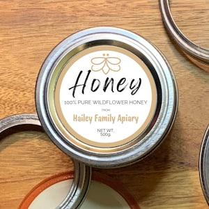 Custom Honey Jar Labels - Personalized High-Quality Printed Stickers