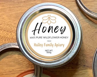 Personalized Honey Jar Labels – Custom Printed Stickers
