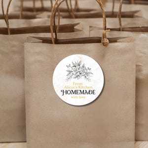 Selbstgemacht mit Liebe - Küchen Aufkleber. Personalisierte Etiketten für Marmelade, Einmachgläser, Geschenkanhänger, Kekse und andere Küchengeschenke