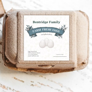 LABELS EIERENDOOS, aanpasbare labels, boerderij verse eieren, kippenhok - Gepersonaliseerde etiketten voor eieren te koop