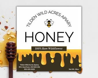 Custom Honey Labels: Homestead Apiary Stickers