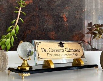 Custom Desk Nameplate For Surgeon, Personalized Desk Nameplate For Doctor, PhD Office Gift, Office Gift For Lawyer, Office Desk Nameplate
