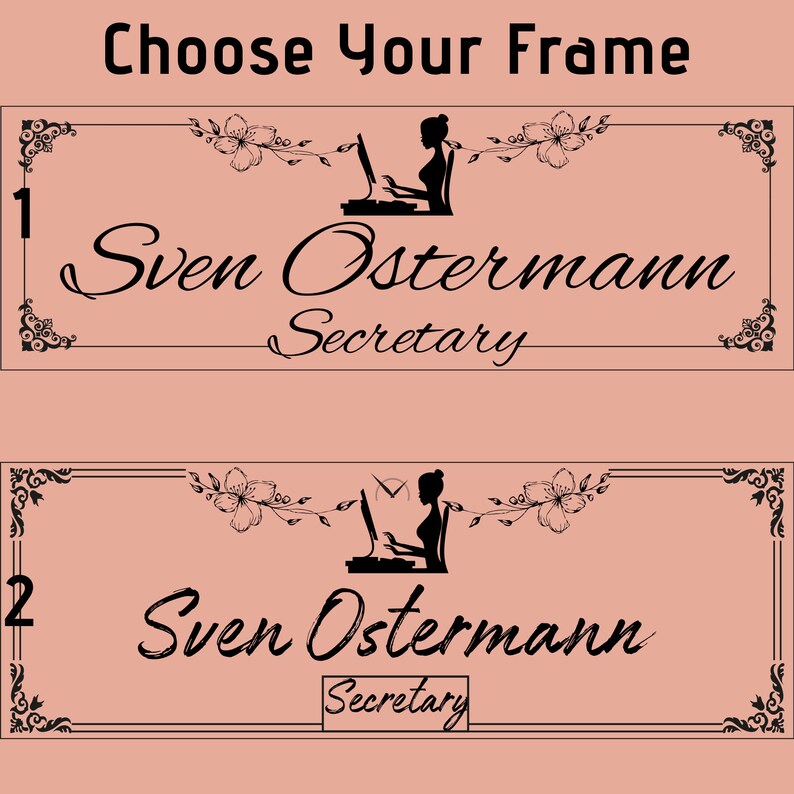 Personalized Secretary Desk Name Plate Custom Name Stand Etsy