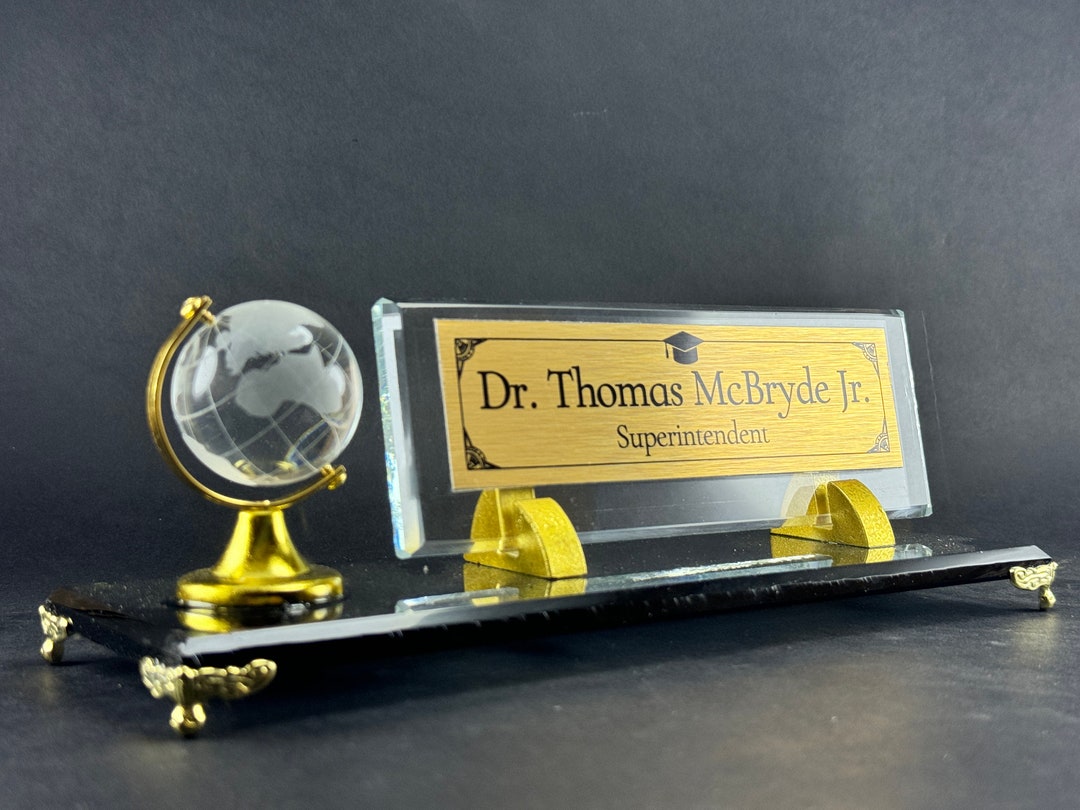 Desk Name Plate Personalized, Office Desk Plate, Desk Sign, Custom