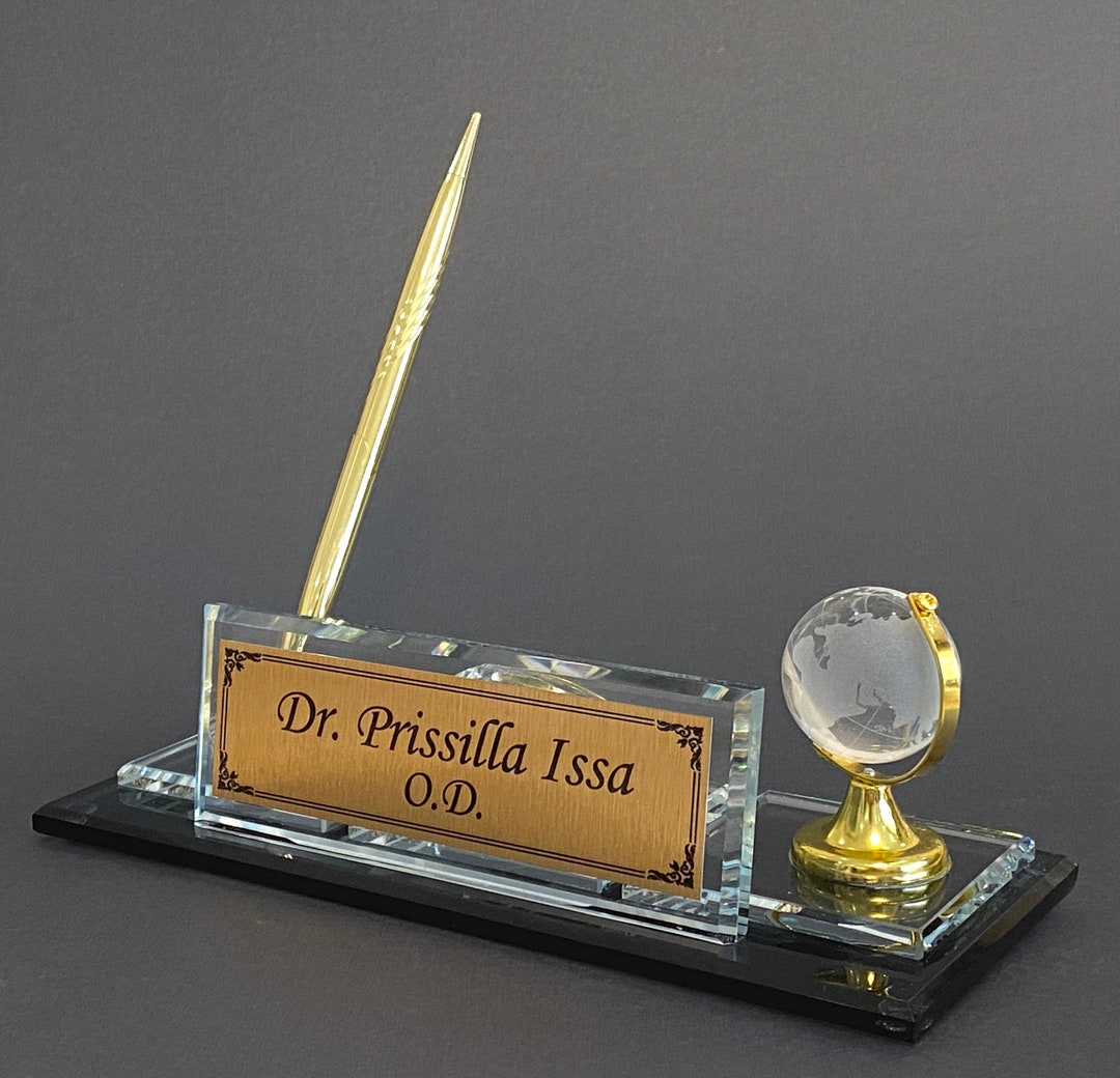 Custom Military Desk Name Plate With Logo, Army Desk Name Plate With