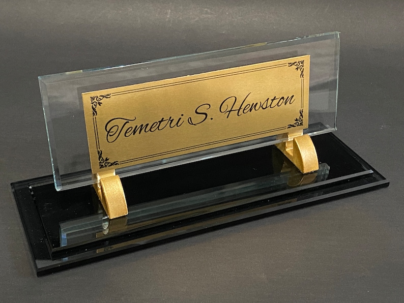 Personalized Secretary Desk Name Plate Custom Name Stand Etsy