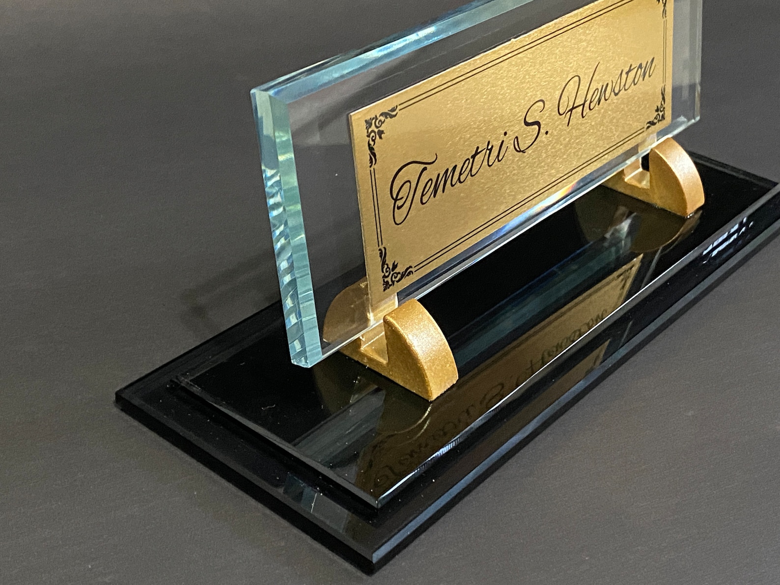 Personalized Secretary Desk Name Plate Custom Name Stand Etsy