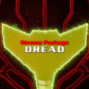 DREAD Animated Stream Overlay Package | Screens, Alerts, Webcam,Stinger Transition, Panels, Banner | Red, Futuristic, Space | Twitch Pack