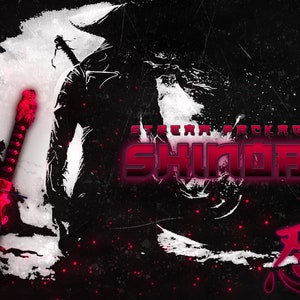 Shinobi | Ninja Animated Stream Overlay Package | Screens, Alerts, Webcam, Stinger Transition, Banner, Panels| Samurai, Katana | Twitch Pack