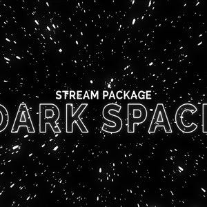 Dark Space Animated Stream Overlay Package | Screens, Alerts, Webcam, Stinger Transition, Panels, Banner | Black & White  | Twitch Pack