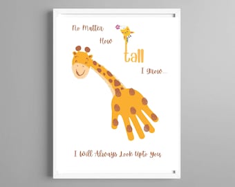 No matter how tall I Grow Fathers Day Handprint Craft Art, Keepsake Gift for Daddy, Fathers Day Craft Activities, Daycare Kindergarten, Dad