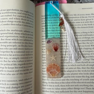 Handmade Resin Bookmark: Navarre Beach Sand & Shells